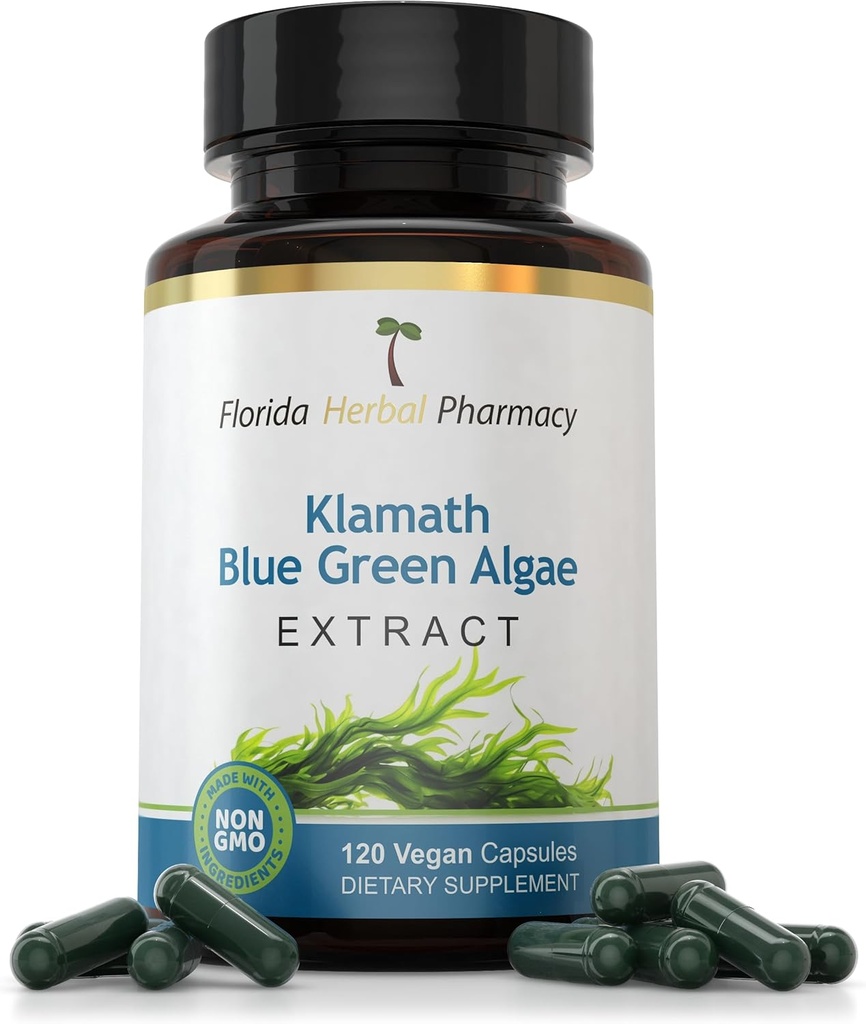 Florida Herbal Pharmacy, Klamath Blue Green Algae Extract Capsules
