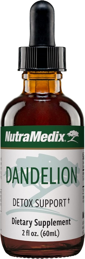 Nutramedix Dandelion Detox Support - Tincture for Liver Health + Gut Health + Antioxidant Support - Dandelion Leaf Liver Support Supplement for Daily Use (60ml)