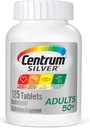 Centrum Silver Multivitamin for Adults 50 Plus, Multivitamin/Multimineral Supplement with Vitamin D3, B Vitamins, Calcium and Antioxidants, Gluten Free, Non-GMO Ingredients - 125 Count