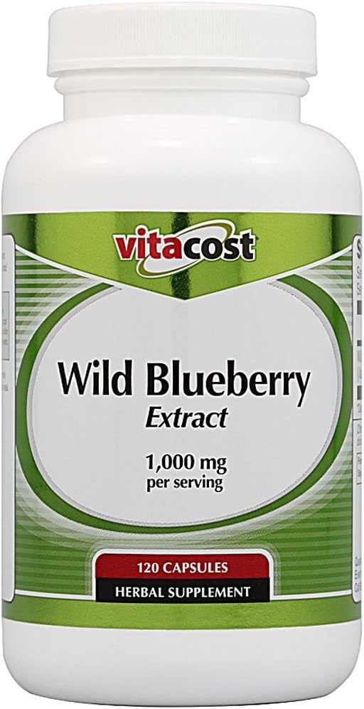 Vitacost Wild Blueberry Extract -- 1,000 mg per serving - 120 Capsules