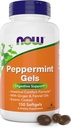 Now Peppermint Gels with Ginger Oil and Fennel Oil, 150 Softgels, Enteric Coated