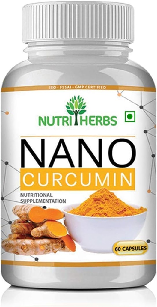 Dharma Nutriherbs Nano Curcumin Longa - Turmeric Extract 60 Capsules for Men & Women Supplement L6