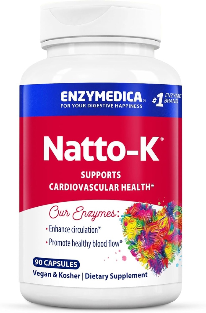 Enzymedica, Natto-K, Enzyme Support, 90 Capsules