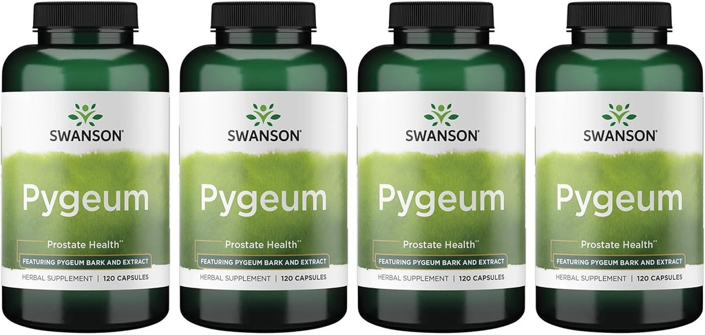 Swanson Pygeum - Herbal Supplement - Men's Health Supplement - (120 Capsules Each, 400 mg) 4 Pack