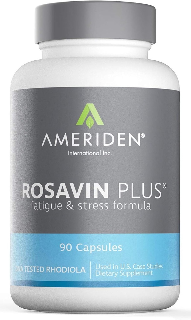 Rosavin Plus® with Electrolytes- Siberian Rhodiola rosea 90 V-capsules 150mg by AMERIDEN INTERNATIONAL, INC