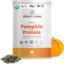 Sprout Living Organic Pumpkin Seed Protein Powder, Unflavored, 20 Grams of Plant Based Protein Powder Without Artificial Sweeteners, Non Dairy, Non-GMO, Vegan, Gluten Free (2 Pound, 30 Servings)