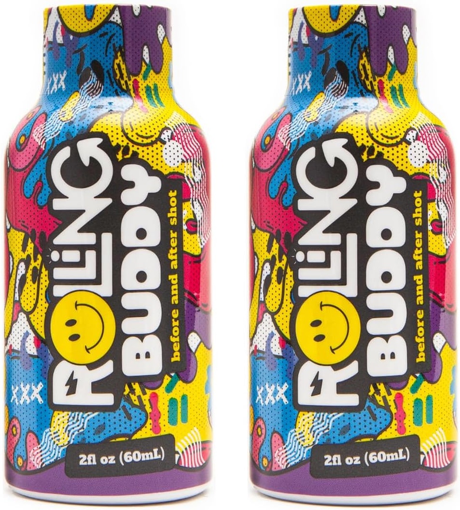 Pre and Post Rave Recovery Shot - Rave Safely, No 5HTP, Jaw Clench Relief, Essential Vitamins for Brain & Body Protection Before and After Rave Antioxidant Shot 2-Pack (1)