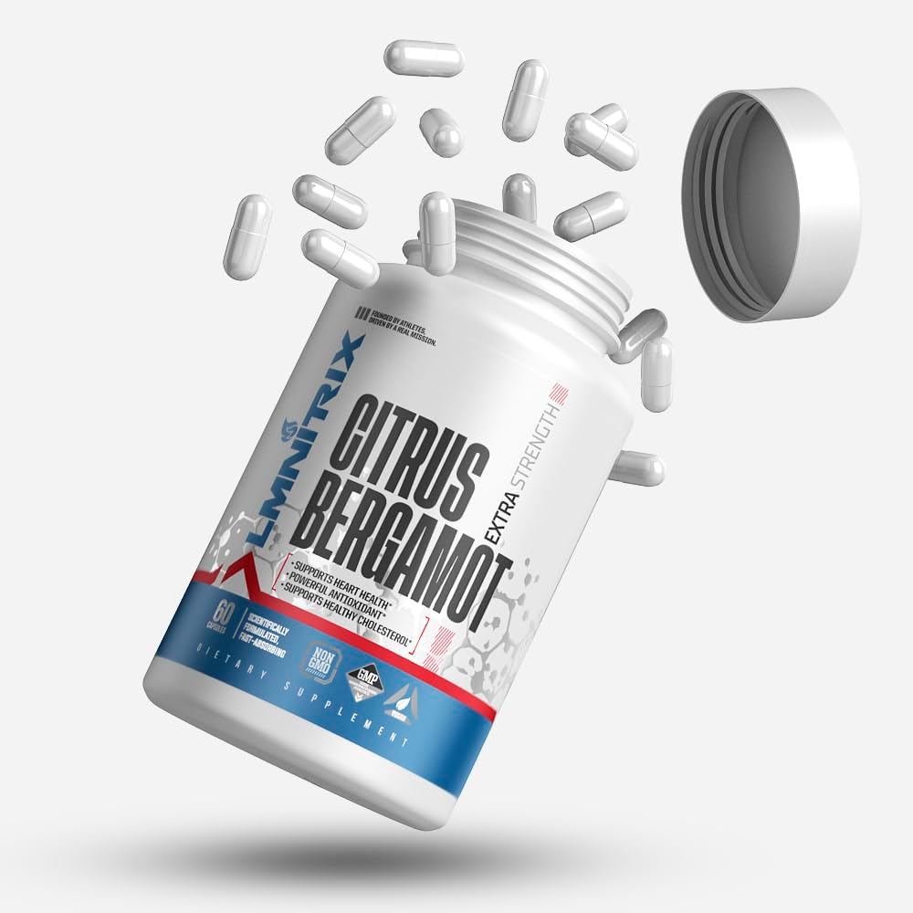 Citrus Bergamot Supplement 1,200mg - Promotes Cholesterol Health & Supports a Healthy Heart - 60 Capsules - Vegan, Gluten-Free & Non-GMO