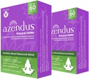 Azendus Mood 400mg 2-Boxes of S-Adendosylmethionine Butanedisulfonate (SAM-e) 120 Enteric Coated Tablets - Vegan, Gluten Free, Soy Free