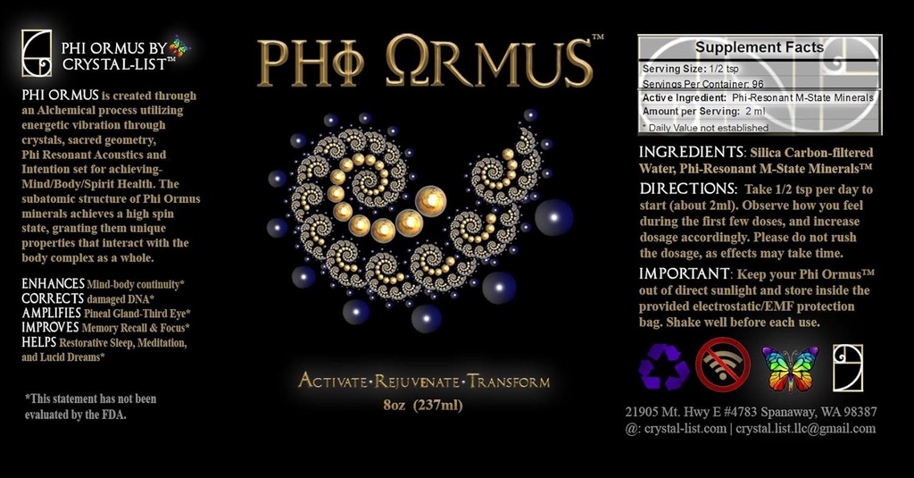8-FL OZ (3 Month Supply)- Monoatomic Gold Ormus Concentrate - Intention & Vibration Preset for Prosperity, Wealth, Love, Optimal Health, Vitality, Energy & Balance.