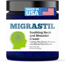 Basic Vigor Migrastil Soothing Neck & Shoulder Cream - Fast-Acting & Powerful - Non-Greasy Topical Cream (4 oz.) Made in The USA