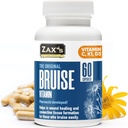 ZAX'S Bruise Vitamin Pharmacist Developed Bruising Supplements Potent Bruising Swelling Reducer, Zinc, Vitamin K, D3, Ascorbic Acid, Citrus Bioflavonoids, 60 Caps, Combine Arnica Bruise Cream