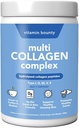 Vitamin Bounty Multi Collagen Complex - Hydrolyzed Collagen Peptides Types I, II, III, V & X - Supports Skin Elasticity, Joint Health, Hair & Nail Growth - 28 Servings