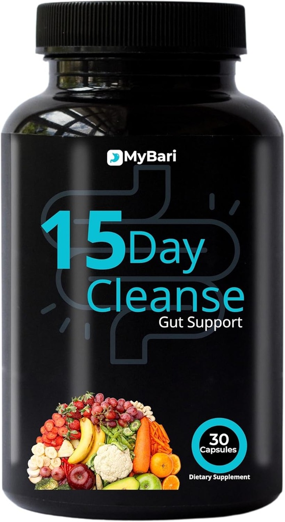 15 Day Cleanse - Gut and Colon Support - Advanced Gut Cleanse Detox for Women & Men with Senna, Cascara Sagrada & Psyllium Husk - Non-GMO - Made in USA - 30 Capsules