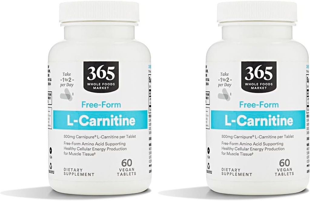 Whole Foods Market, L Carnitine 500mg, 60 ct (Pack of 2)
