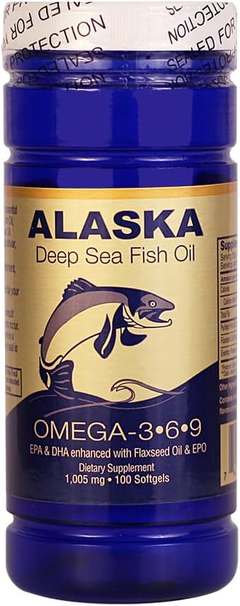 Alaska Deep Sea Fish Oil, Omega 3,6,9 1000 Mg 100 Softgels by NCB