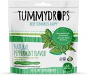 Tummydrops, Natural Peppermint, Gluten Free & Vegan, 33 Individually Wrapped Pure Peppermint Oil Lozenges Made with Organic Ingredients