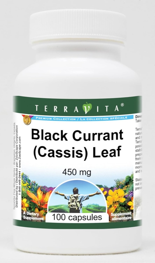 Black Currant (Cassis) Leaf - 450 mg (100 Capsules, ZIN: 513765)