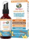 MaryRuth Organics USDA Organic Throat Spray with Mullein Leaf | Marshmallow Root & Licorice Root & Thyme Leaf | Vanilla | 4 Herbal Blend | Non-GMO | Vegan | Gluten Free | 1 Fl Oz | Up to 100 Servings