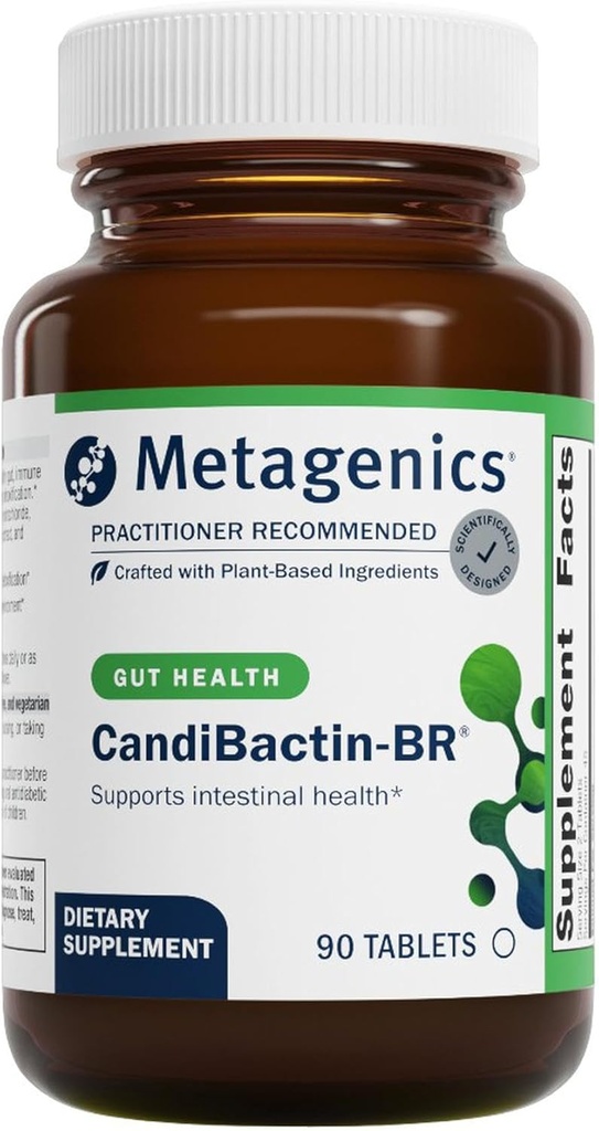 Metagenics CandiBactin‑BR - Concentrated Berberine for Intestinal Support* - 400 mg Berberine HCl per Serving with Oregon Grape & Coptis Root* - Supports Gut Health & Microbial Balance* - 90 Tablets