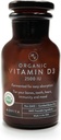 Movita Certified Organic Vitamin D3 2500IU – Supports Energy, Immune Health & Bone Strength – Fermented Whole Foods, Organic, Vegan, Gluten-Free, Non-GMO – 30-Day Supply (Glass Bottle)