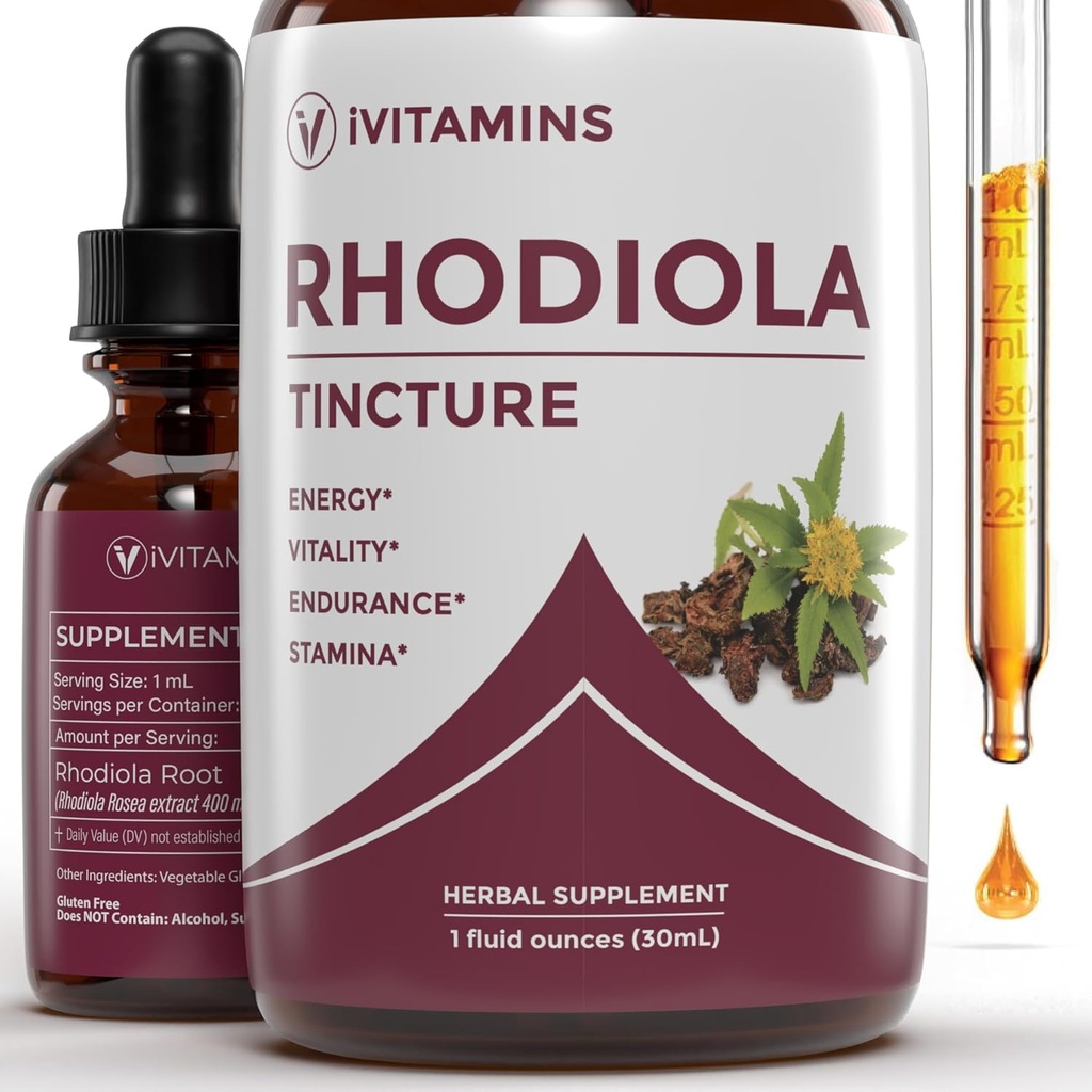 Rhodiola Rosea Tincture | Rhodiola | Rhodiola Extract | for Energy, Stamina, Cognitive Support & Much More | Energy Supplements | Rhodiola Tincture | Rhodiola Supplement - 1 fl oz