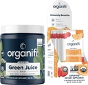 Organifi Green Juice Superfood Powder (30 Servings) and Immunity Drink Mix (14 Packets) Vitamin C, Vitamin D, Zinc, Detox Cleanse, Stress Relief and Immunity Support - Gluten Free, Vegan, Whole Food