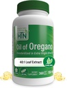 Health Thru Nutrition Oil of Oregano 360 Mini-Softgels | Wild Harvested | European 40:1 Origanum Vulgare Equivalent to 600mg Oregano in Extra Virgin Olive Oil | Non-GMO Gluten Free (Pack of 360)