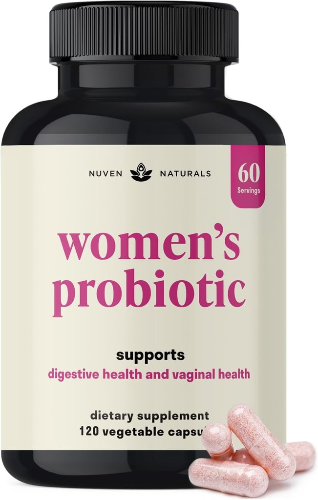 3-in-1 Womens Probiotic - 60 Servings - 12 Unique Strains, Prebiotics, D-Mannose, & Cranberry for Digestive Health, Vaginal Health & Immune Support - Prebiotics and Probiotics for Women | pH Balance