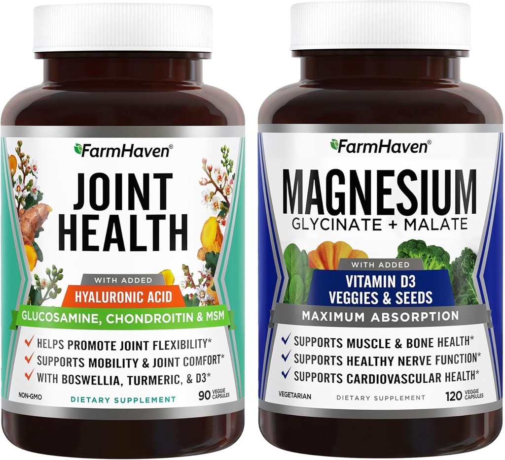 FarmHaven Magnesium Glycinate & Malate Complex and Glucosamine Chondroitin