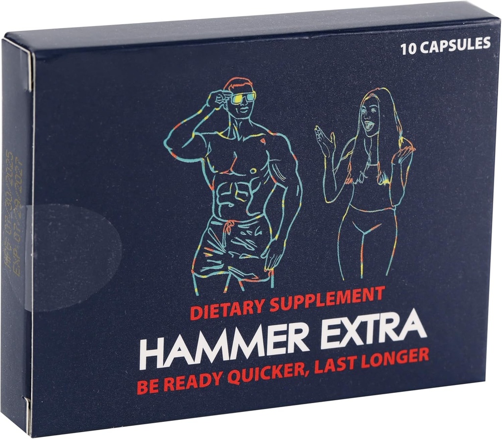 Hammer Extra Fast Acting Herbal Supplement for Men. Horny Goat Weed Tongkat Ali Ginseng Tribulus Maca Root. Male Performance Supplement Pill for Energy Stamina & Endurance. A Male Enhancing Supplement