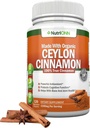 Organic Ceylon Cinnamon 1200 mg | 120 Vegan Capsules | True Cinnamomum verum from Sri Lanka | Non-GMO, Third-Party Lab Tested, Low Coumarin, GMP Certified