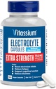 Vitassium Extra Strength Electrolyte Capsules, 750mg of Sodium for The Management of POTS and High Sodium Diets, Unflavored, 100 Salt Pills (Size 00)
