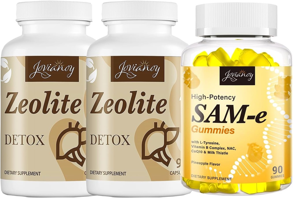 SAM-e Gummies with L-Tyrosine + Zeolite Detox Capsules