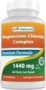 Best Naturals Magnesium Chloride (Cloruro De Magnesio) Complex 1440 mg per Serving - 120 Capsules