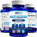 We Like Vitamins White Mulberry 1000mg 200 Vegan Capsules – White Mulberry Leaf Extract Capsules Supplement