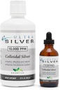 Ultra Silver® Colloidal Silver | 10,000 PPM, 32 Oz (946mL) | Mineral Supplement | True Colloidal Silver - 4 oz Dropper Bottle (Empty) Included for Dispensing!