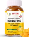 Berberine with Ceylon Cinnamon Gummies 1200mg - Berberine Supplement - Sugar-Free, Non-GMO, Vegan - 60 Gummies (Sugar-Free Pineapple V1)