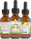 RawGuru Vitamin D3 and K2 - Organic Vegan Vitamin D3 with K2 & Trace Minerals - Nano-Processed Antioxidant & Immune Support Supplement Tincture - 30 Servings of Vegan Drops per 30 ml, Pack of 1