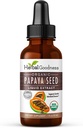 Papaya Seeds Digestive Enzymes 1oz -Organic Papaya Seed Extract for Gut & Digestive Health | Detox Cleanse Support, Non GMO, Gluten-Free, Raw, Unprocessed for High Potency by Herbal Goodness