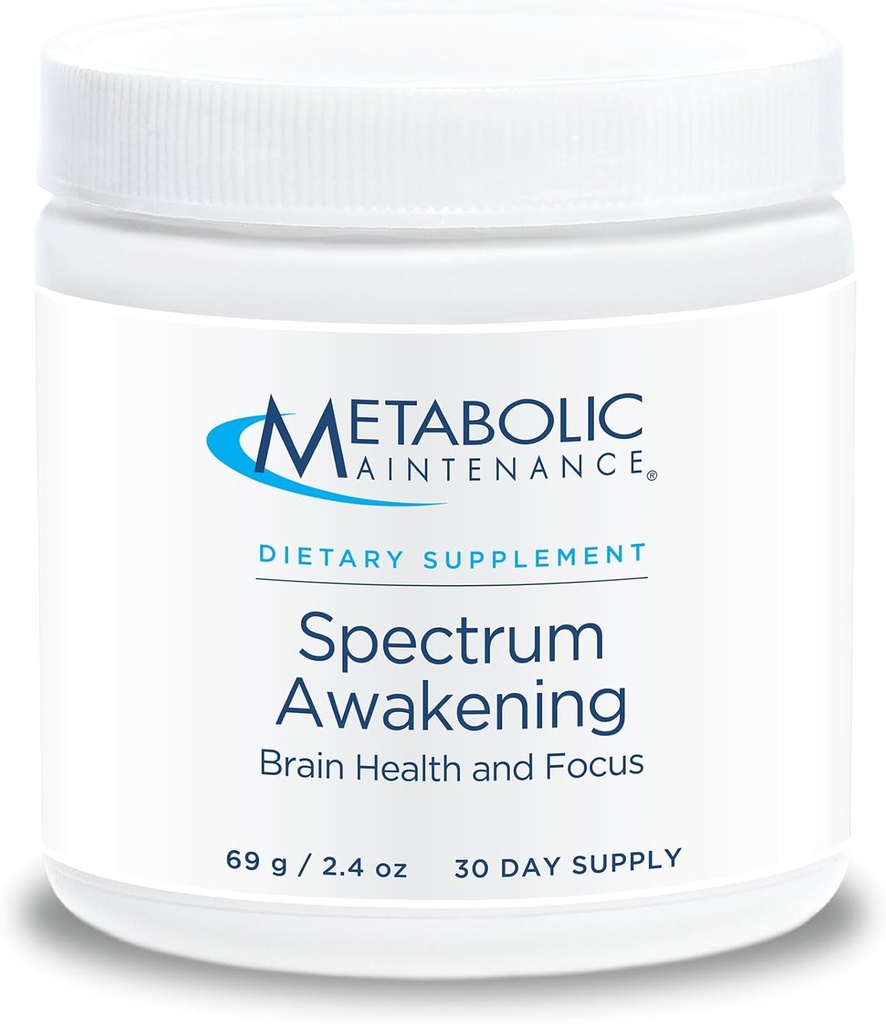 Metabolic Maintenance Spectrum Awakening - Mood, Calm + Focus Support Supplement with Folate, Magnesium, L-Theanine, GABA + 5-HTP - Supports Healthy Nervous System Functioning (69g / 30 Servings)