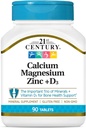 21st Century Cal Mag Zinc +D Tablets, 90 Count (Pack of 2)
