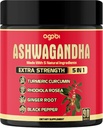Ashwagandha Capsule 5in1-90 Vegan Capsules Blended with Ginger, Turmeric, Rhodiola Rosea & Black Pepper