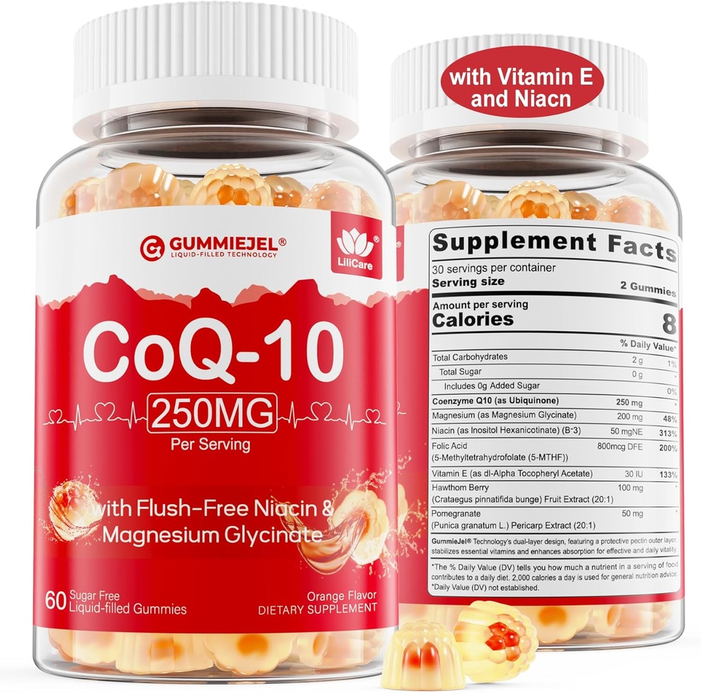 Sugar Free CoQ10 Filled Gummies 250MG