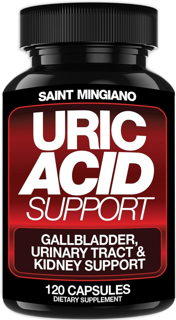 Uric Acid Flush for Gout Support -120 Capsules - Supports Kidney Cleanse Detox & Repair, Gallbladder & Urinary Tract Issues - Essential for Detox & Joint Support - Cranberry Extract