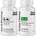 Youth & Tonic 15 Day Cleanse & Activated Charcoal Pills for Gas & Bloating, Body Detox or Colon Cleanse