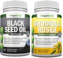 Black Seed Oil Softgels & Rhodiola Rosea Capsules - Targeted Vitality and Immunity Boost