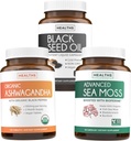 Save $8 (16% Off) - Harmony Essentials: Wellness Trio Bundle - Black Seed Oil -100% Cold-Pressed Nigellia Sativa | Organic Ashwagandha - Natural Adrenal & Thyroid Support | Irish Sea Moss - Vegan