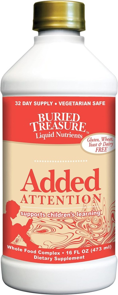 Buried Treasure - Added Attention - Childrens Learning Support 16 oz - 3 Pack