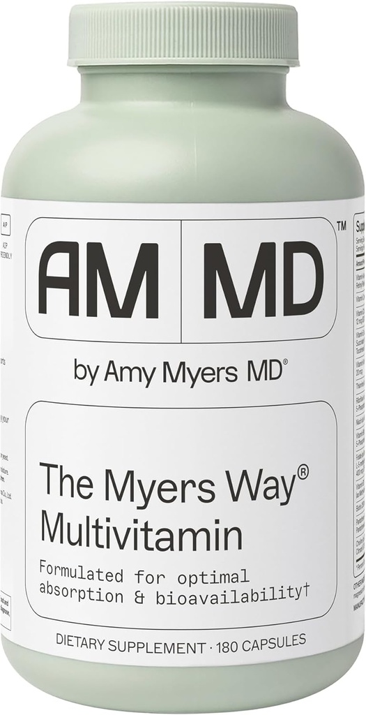Amy Myers MD The Myers Way Multivitamin - Supports Healthy Immune, Thyroid & Adrenal Function - Gluten-Free, Non-Dairy & Iron Free Healthcare Supplement